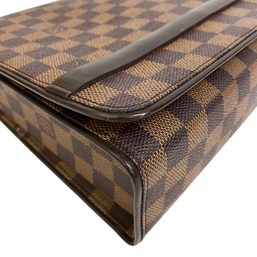 Louis Vuitton N51160 Damier Pattern Damier Tri Beccaron Shoulder Bag Brown Damier Women Used