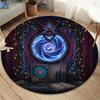 Vortex Crossing Gate Round Area Rug,Carpet Rug for Living Room Bedroom Sofa Playroom Decor,Non-slip Floor Mat
