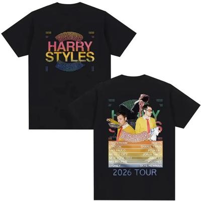 Harry Styles 2026 Tour Concert Fan Gift T-Shirt Men's Vintage High-Quality Cotton T-Shirt Summer Street Style T-Shirt