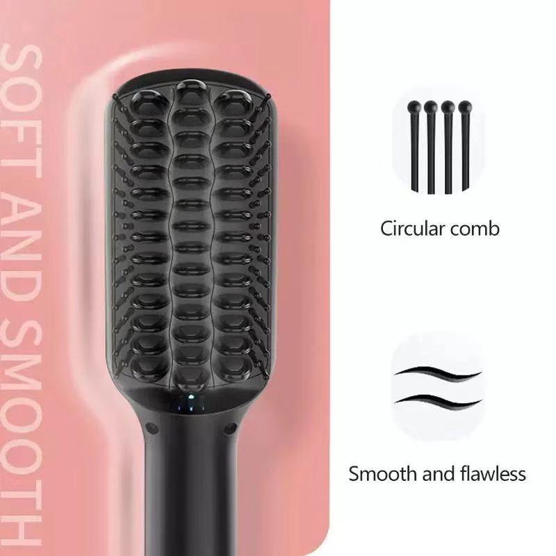 Doppelt verwendbarer Keramik-Haar- und Bartglättkamm für Männer & Frauen