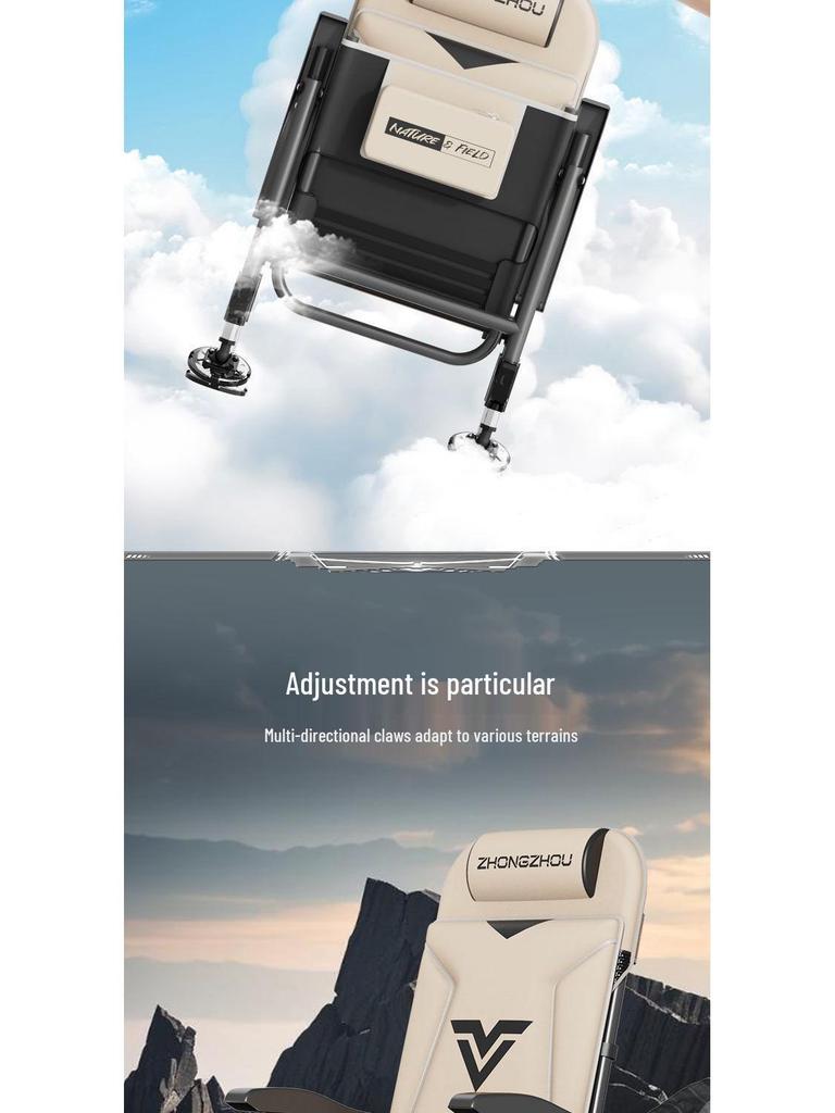 New European-Style Folding Reclining Multi-functional All-Terrain Metal Fishing Chair
