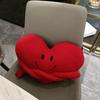 Themed Fluffy Heart Pillow Toy With Soft Cover For Living Room Doll Styling