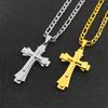 Hip Hop Christian Jesus Cross Necklace for Women Men Stainless Steel Silver Color Choker Prayer Baptism Gift Jewelry 8225-QKC