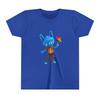 Blue Bunny Character Pinwheel, Youth Tee | Tumble Leaf Logo