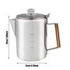 Leak Proof Stainless Steel Coffee Pots for Campers Large Capacity Coffee Percolator with Scale Household Coffee Maker
