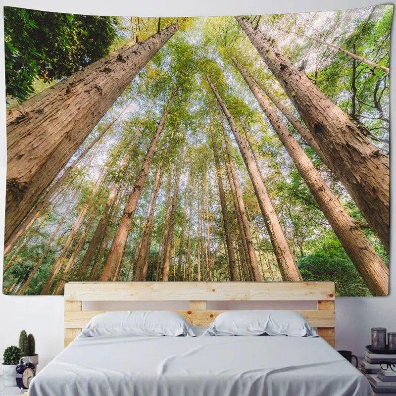 Large Tapestry Nature Landscape Forest Wall Hanging Room Decoration Bohemian Bedroom Living Room Wall Decoration