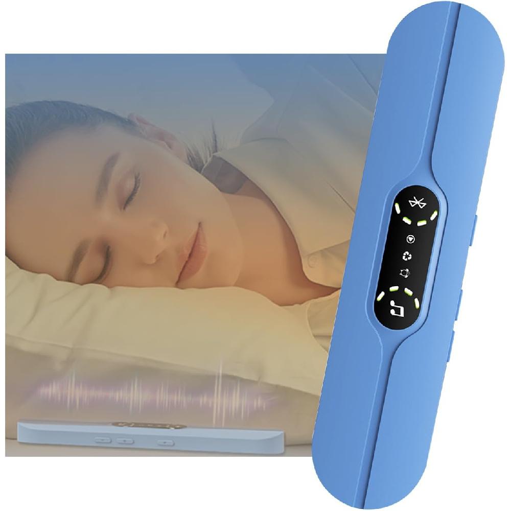 Pillow Speaker for Sleeping-Bluetooth Bone Conduction Sleep Sound Speaker with 3D White Noise, Volume Control & Sleep Timer for Side Sleepers