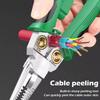 8-in-1 Wire Stripping Tool with Electricity Measurement Function Decrustation Plier Cable Scissors for Cutting and Pulling Wires