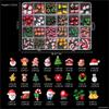 12grid 3D Kawaii Christmas Nail Charms Cute Santa Claus Snowman Bell Stocking Elk Wreath Nail Gems Resin Xmas Manicure Carft D2$