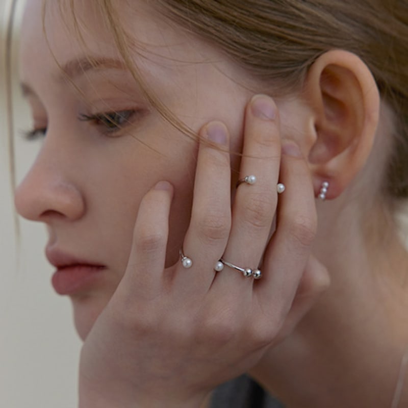 Lewe [3-Ring SET]Ball pearl 3 SET ring