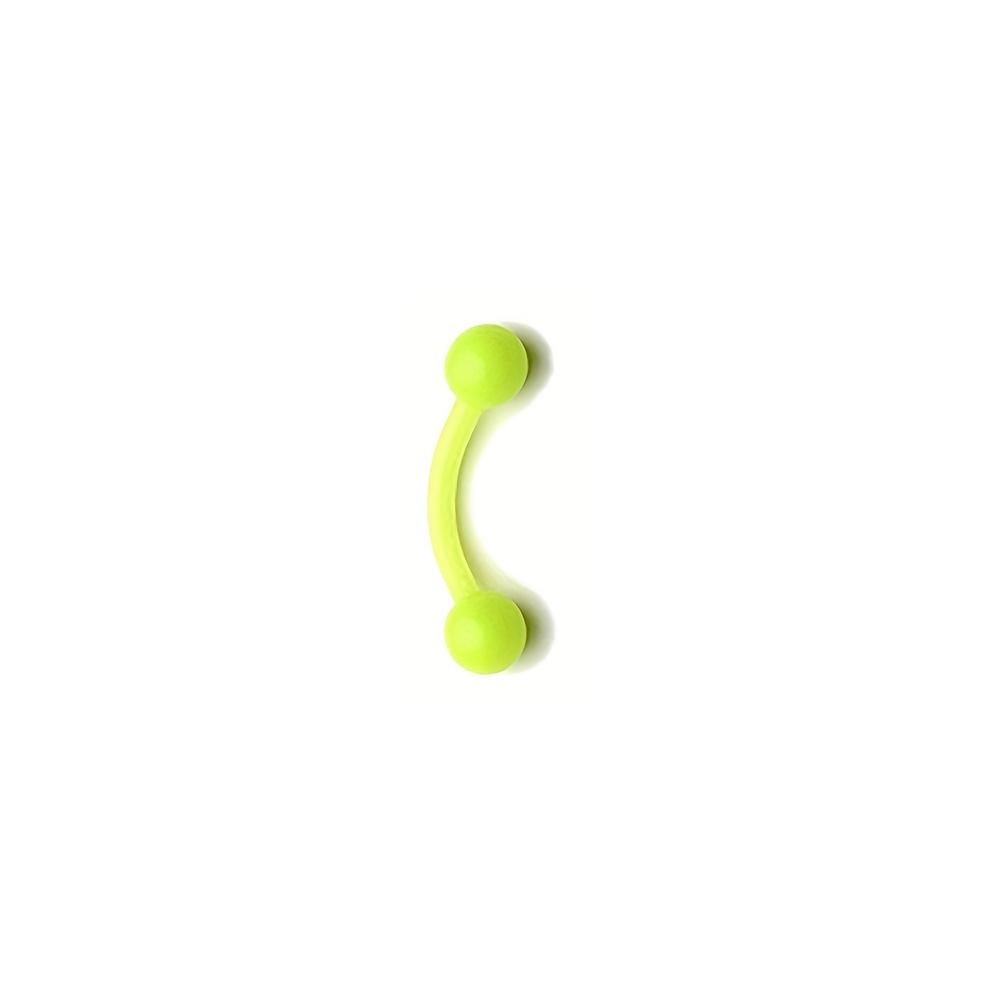 16G Bioflex Acrylic Curved Barbell Horseshoe Lip Eyebrow Rings Piercing Retainer Plastic Flexible Nose Septum Belly Piercing
