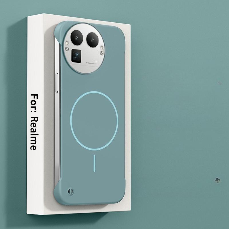 For Magsafe Bezel-less Phone Case for Realme GT 8 Pro Ultra Thin Frameless Hard PC Magnetic Cover for Realme GT8 GT 8 Funda