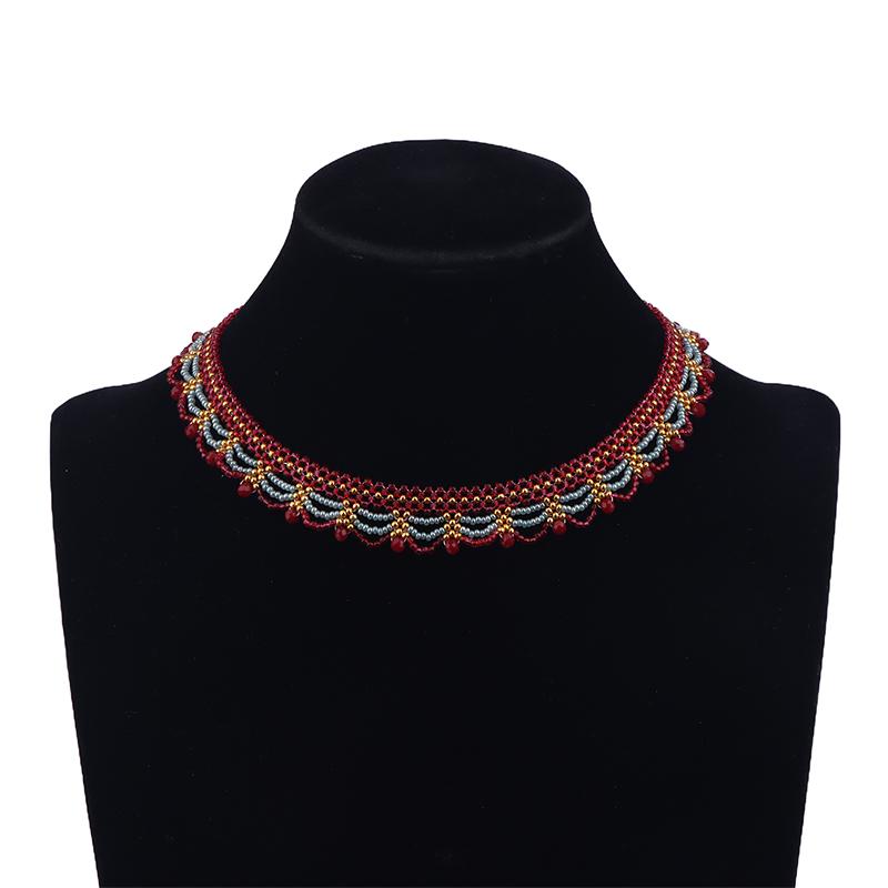 Antiquity Chinese Style Beads Necklace Hanfu Accessories Ethnic Style Horse Face Skirt Decorative Jewelry Gift