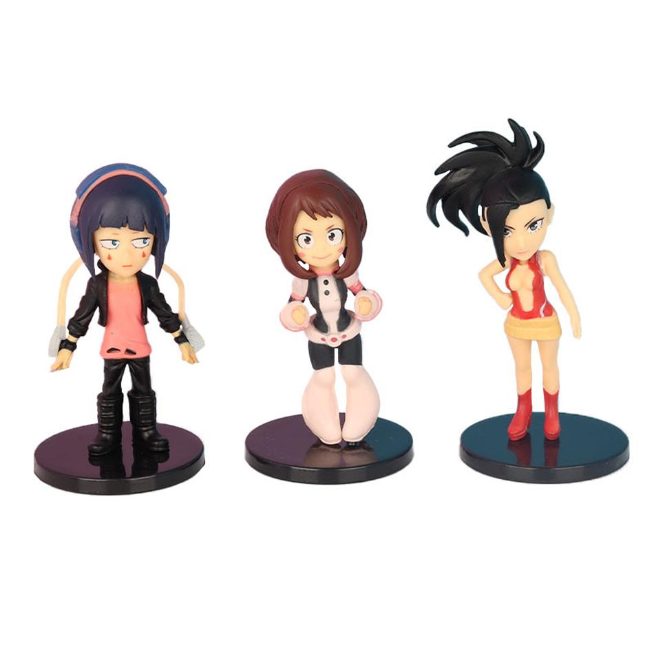 My Hero Academia 9 Pcs Cute Ver. Midoriya All Might Bakugou So Ochaco PVC Action Figure Boku no Hero Gift Doll Modelo 8-10cm