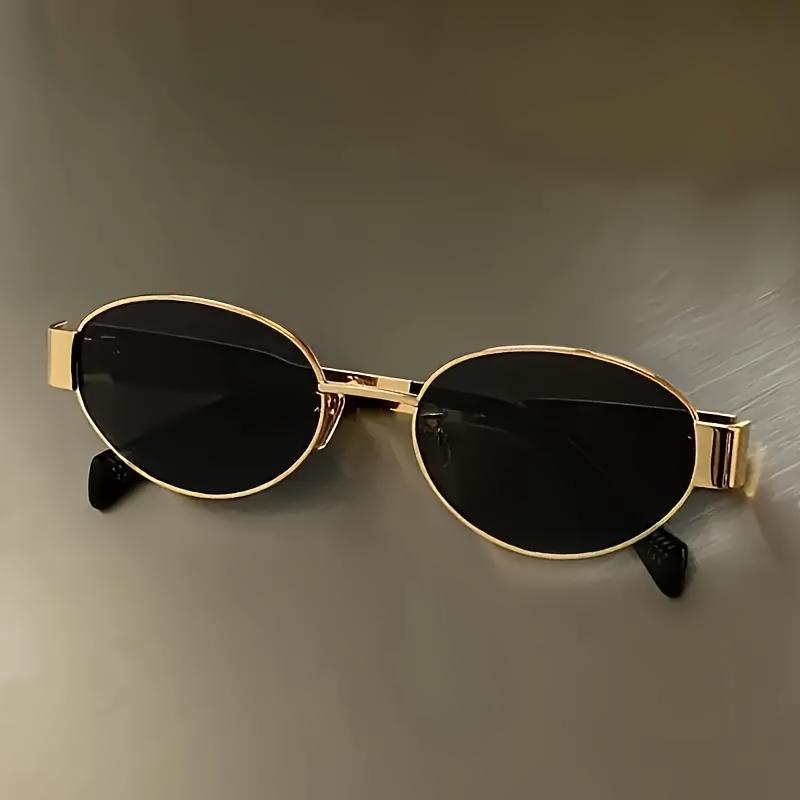 

Trendy Retro Oval Sunglasses Women Men Luxury Gold Metal Frame UV400 Sun Glasses Protection Streetwear Fashion Eyewear Accessory