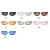 Trendy Y2K Rectangle Sunglasses Women Men Luxury Brand Designer Futurist Silver Lens Sun Glasses Green Rimless Shade S207