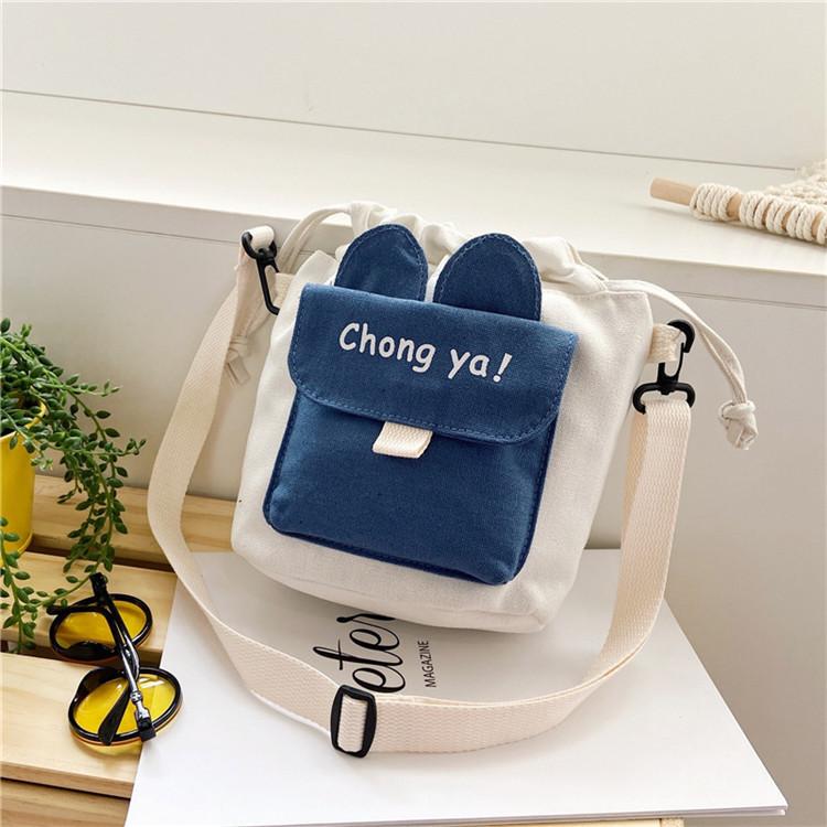 Borsa Secchiello Piccola in Tela Carina con Chiusura a Coulisse per Uso Quotidiano Ragazze
