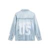 Li-Ning Badfive Casual Lion Dance Print Denim Jacket Men Outerwear Light-Denim-Blue AJDT771-1