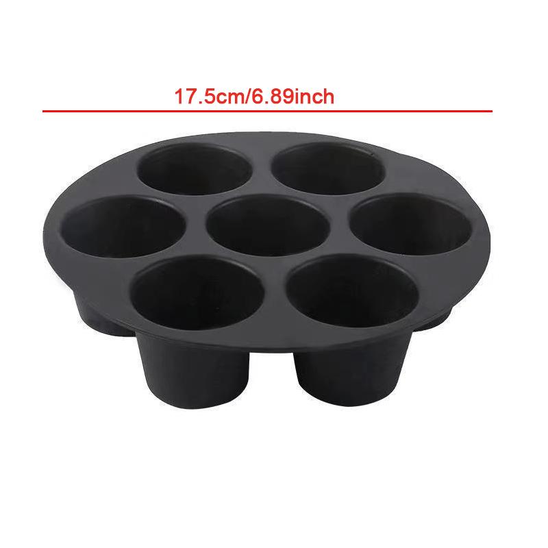 Silicone 7 Holes Cake Mold Home Party Baking Utensils Diy Cylindrical Mold Air Fryer Accessories Baking Tools Cake Molds