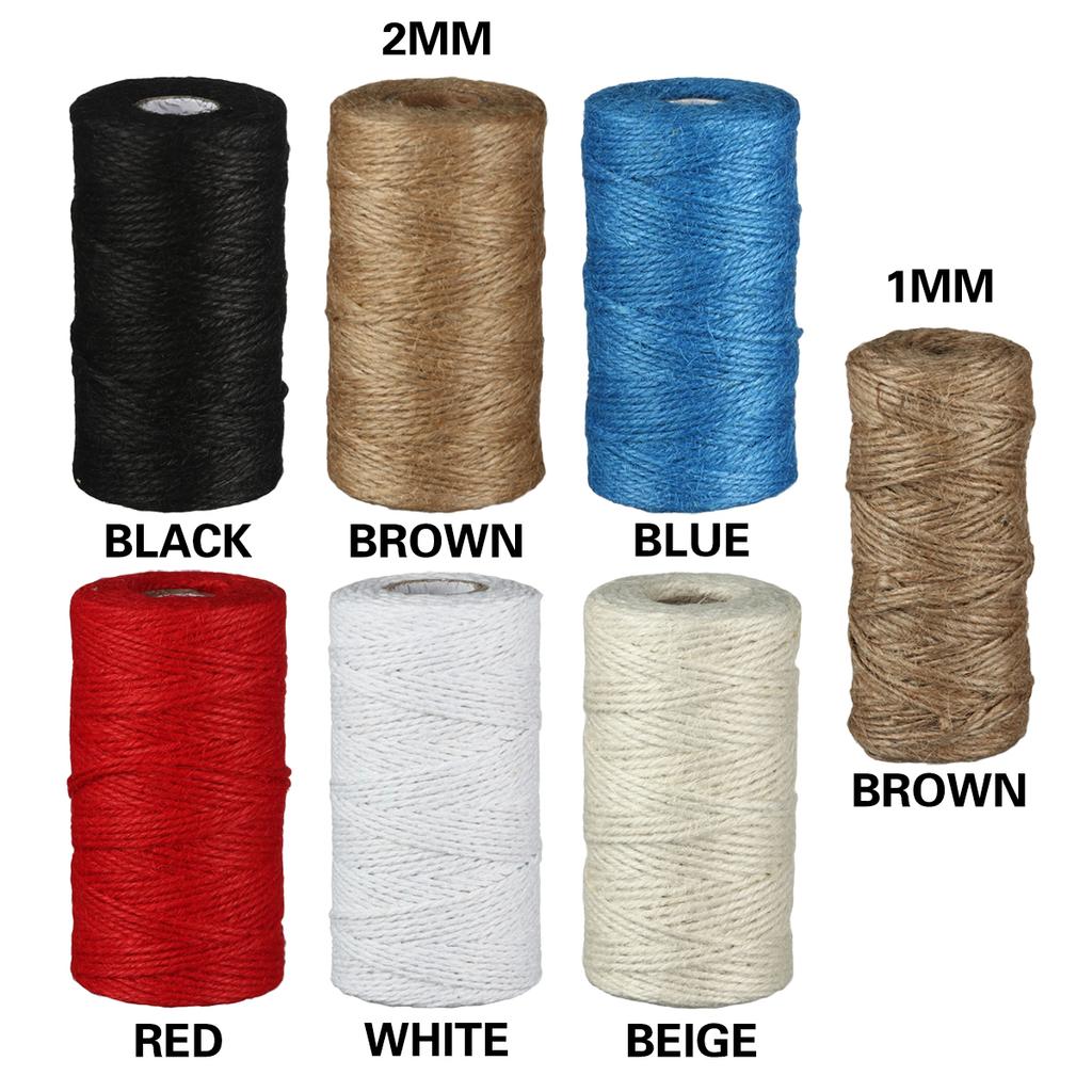 100m Craft string Cord Garden Düğün Dekor Burlap Doğal Hediye Sarma Jüt ...