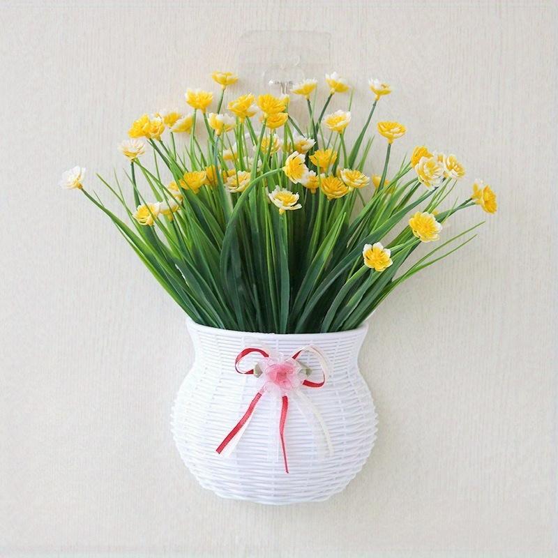 

1 шт. Штучна квітка Зелена рослина Підвісний кошик Настінний декор Підвісний кошик для весілля Відкритий патіо Сад Домашній декор Настінний