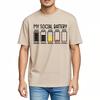 Top Tees Quickdry Tshirt For Man My Social Battery Levels Graphic Soft Cheap Tshirt New Arrived Solid Color Tshirt Comfortabl