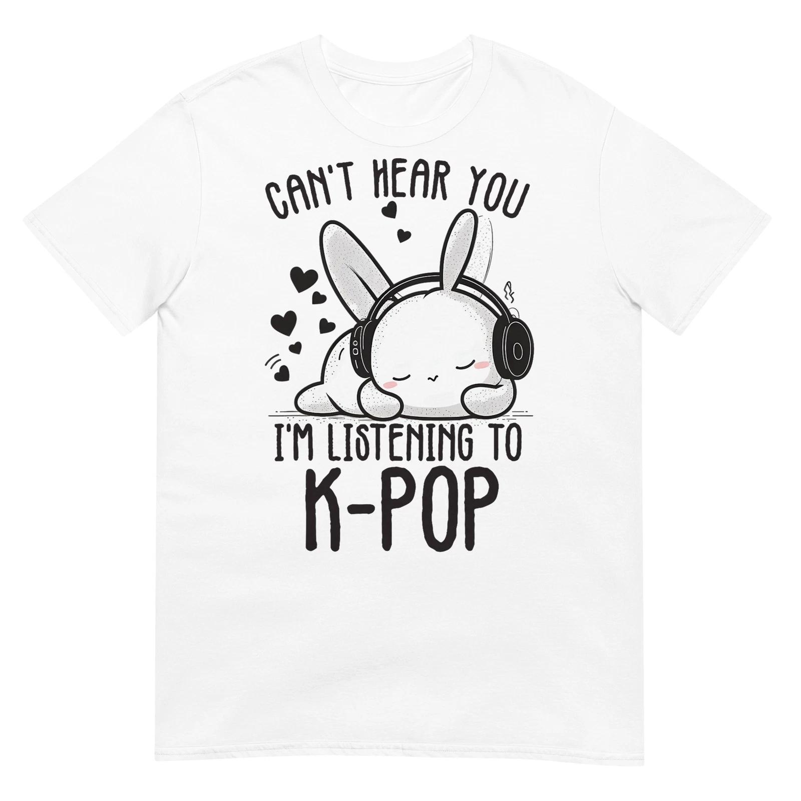 Не слышу тебя, я слушаю KPOP Кролик K-pop Мерч Футболка S