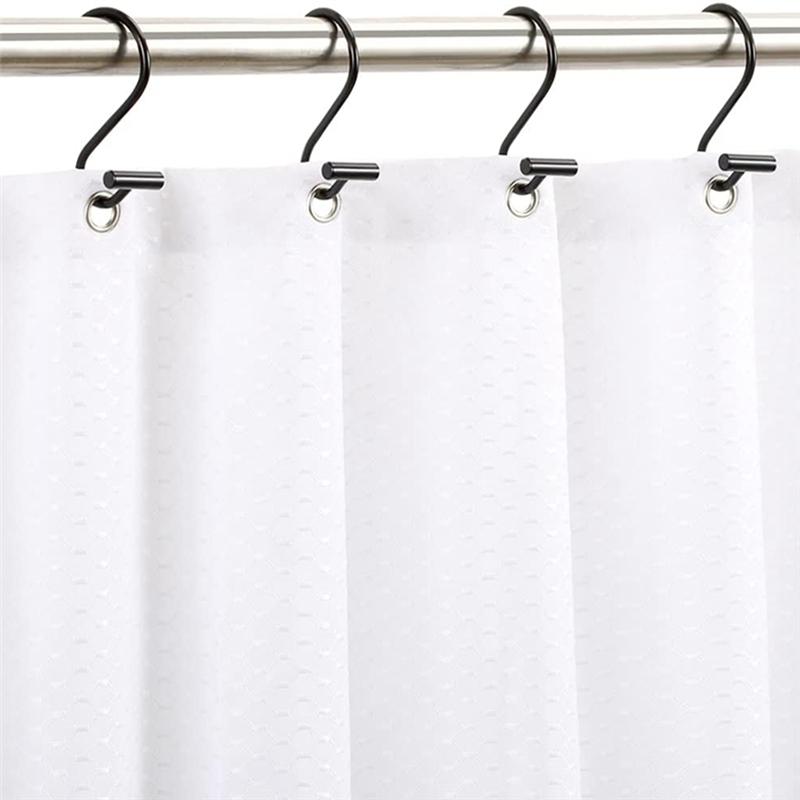 A44Z-Shower Curtain Hooks, Rust Proof Shower Curtain Rings For Bathroom,Metal Decorative Shower Curtain Hooks Hangers