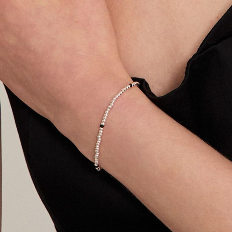 LUNNE Silver 925 Black Spinel Glow Bracelet #LSB25