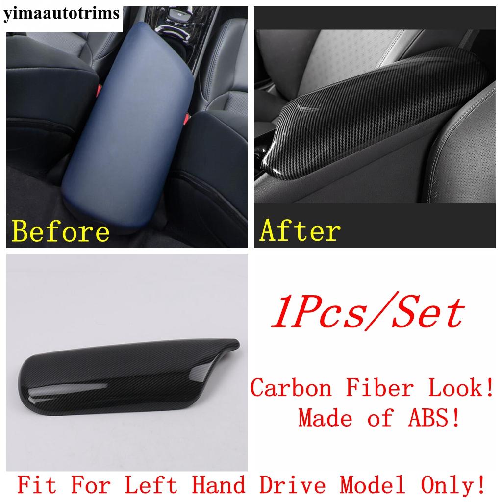 Central Control Armrest Box Panel Decoration Cover Trim For Toyota C-HR CHR 2016 -  Carbon Fiber / Blue Interior Accessories Carbon Fiber Look