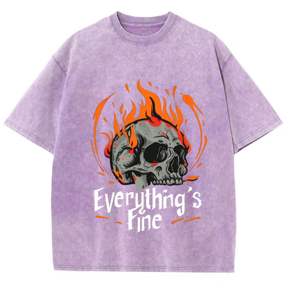 

Футболка American Retro High Street с принтом черепа и огня, женская, с коротким рукавом, стираная джинсовая футболка с круглым вырезом, плотная хлопковая футболка 3XL