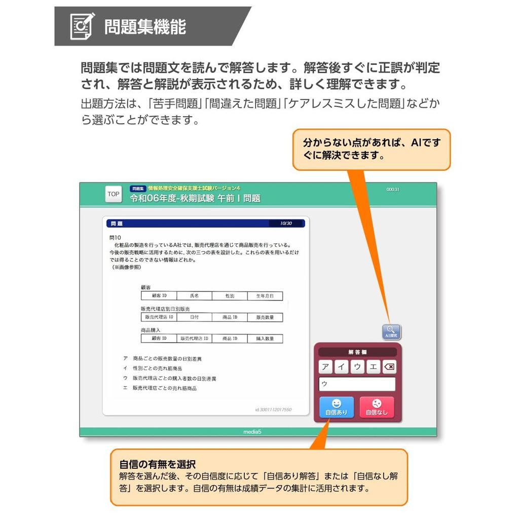 media5 Next Study Information Security Registered Specialist Exam Prep 1-Year Course Japanese Study App