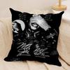 Singer Mmichael Jackson Cushion Cover Silky Short Plush Sofa Pillow Cover Hidden Zipper Soft Dustproof Case for Home Decor