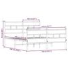 VidaXL Metal Bed Frames Without Mattress Sonoma Oak 140x190 Cm 4017120