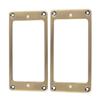 2Pcs Electric Guitar Pickup Frame Zinc Alloy Humbucker Pickup Mounting Ring Set 2 X 2mm Bronze