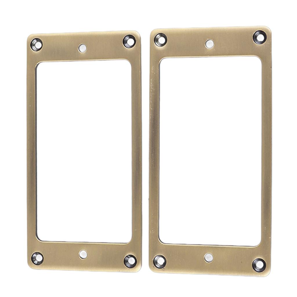 2Pcs Electric Guitar Pickup Frame Zinc Alloy Humbucker Pickup Mounting Ring Set 2 X 2mm Bronze