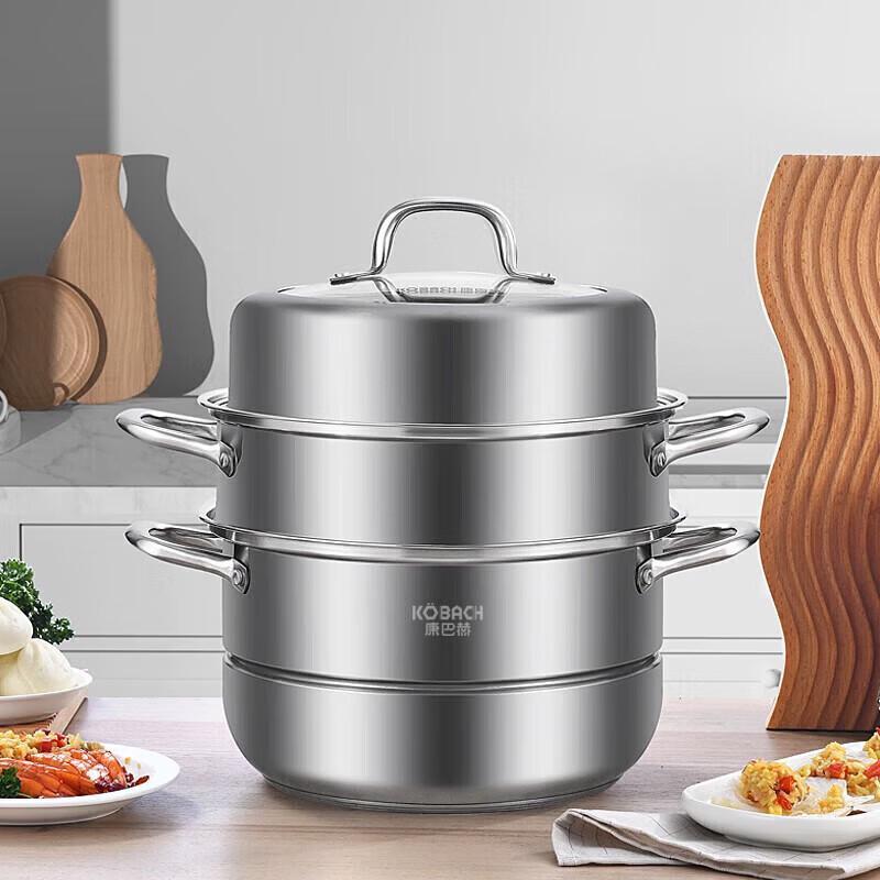 Kangbach 32cm 304 Stainless Steel Steamer & Soup Pot