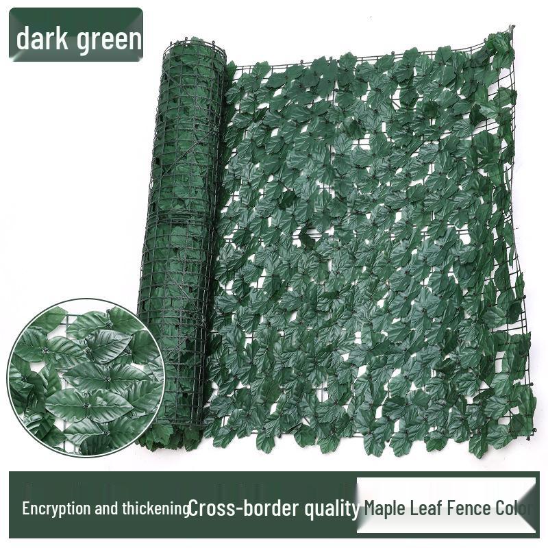 Artificial Green Leaf Hedge: Fake Pothos Climbing Plant, Plastic Balcony Fence & Wall Screening