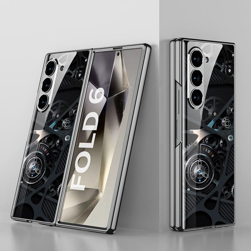 Nou pentru Samsung Galaxy Zfold6 5g Husă Telefon Pictură Creativă Hd Sticlă Securizată Lux Ușor Orificiu de Precizie Husă Protecție la Cădere