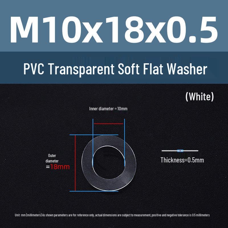 Yigu Transparent PVC Washer: Insulating Soft Rubber Gasket for Screws