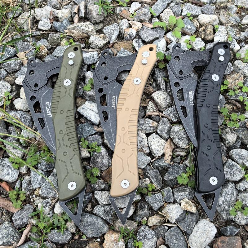 Vysoce kvalitní multifunkční skládací taktický srp Pohodlný venkovní zahradní ruční nástroj pro sekání, pletí a kácení EDC