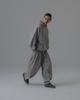 ANGLAN Valley Tuck Sweat Balloon Pants - Melange Gray