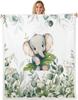 Cute Meerkat Blanket Soft Fleece Throw Animal Lover Gift Kids Room Decor Floral Design Home Decoration