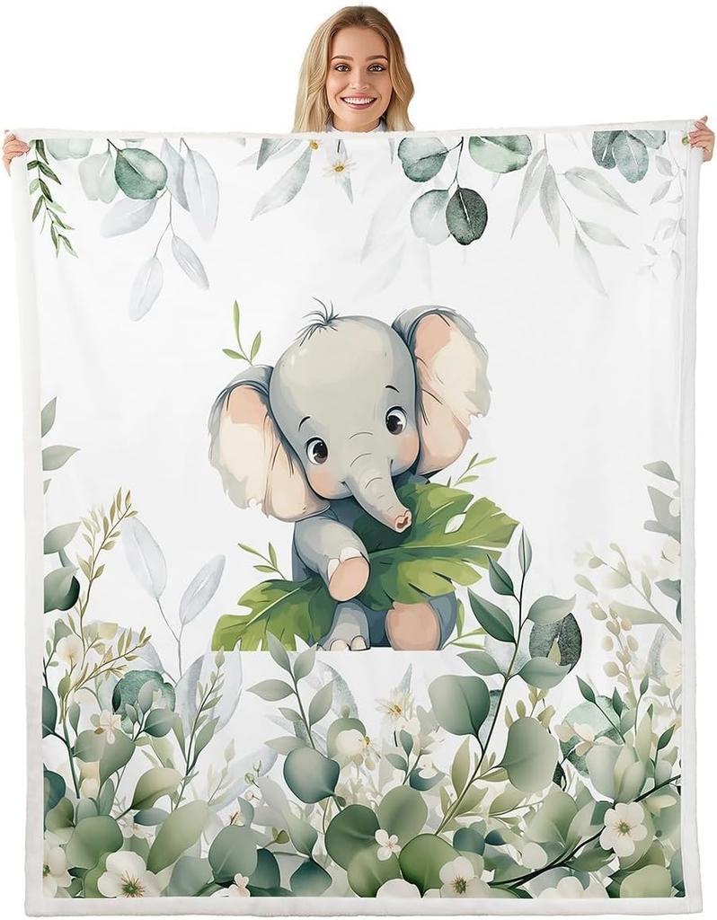 Cute Meerkat Blanket Soft Fleece Throw Animal Lover Gift Kids Room Decor Floral Design Home Decoration