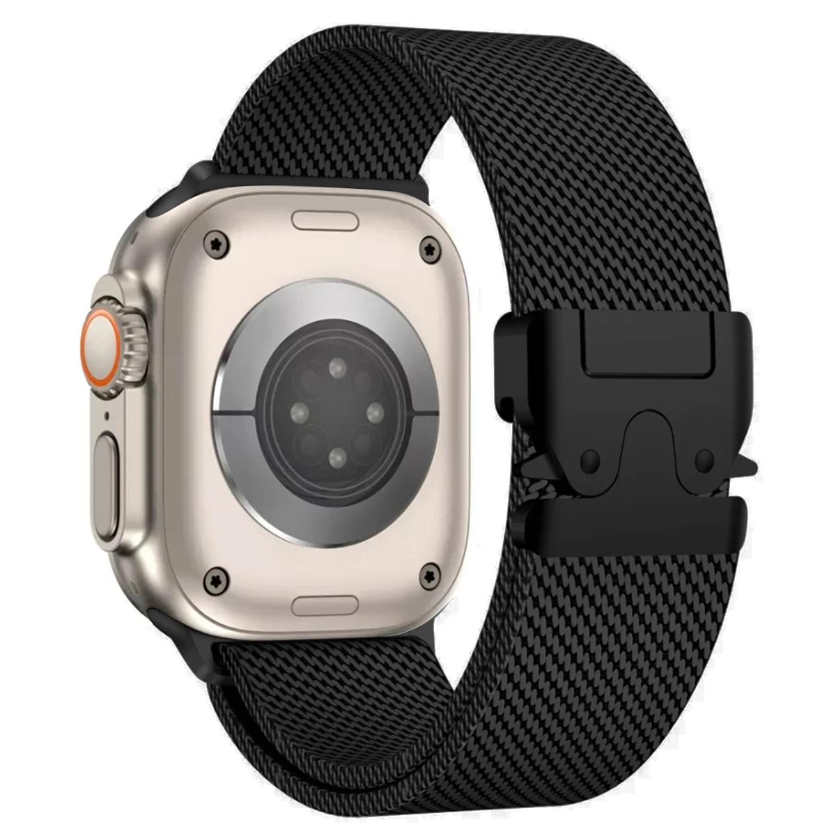 

1 шт. ремешок Milanese Loop Apple Watch для Apple Watch S10 46 мм 42 мм Ultra 2 49 44 45 41 40 38 мм металлический ремешок для часов IWatch 10 9 6 5 SE 7 8 4 3 браслет 42mm 44mm 45mm 49mm серебряный