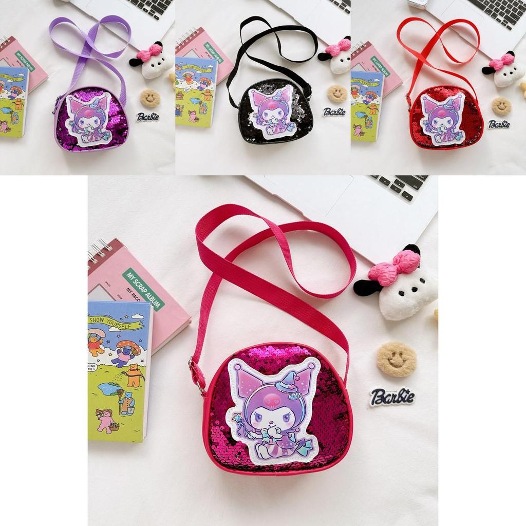 Kids Crossbody Bag With Pu Material And Glitter Design For Girls** Characters Included)