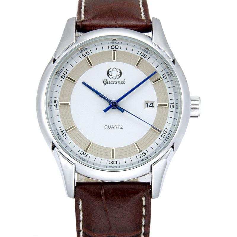 GUCAMEL Fashion Casual Quartz Watch Men's Quartz Strap Calendar Quartz Watch Men's Gift Watch