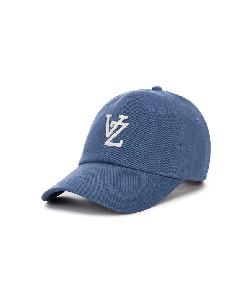 Bajal Monogram Applique Oversized Washed Ball Cap Navy