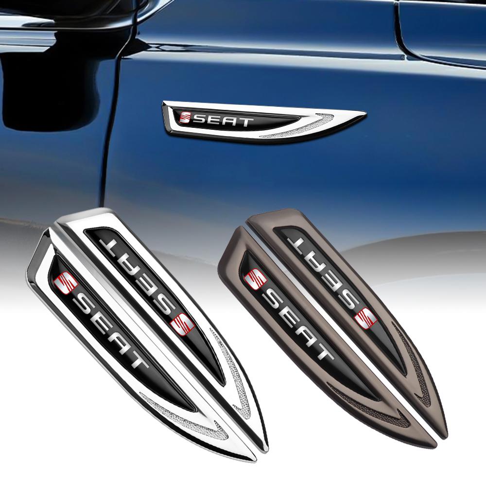 CUBE3 For SEAT lbiza 6j Leon Mk2 Cupra FR Arona Racing Ateca Altea 3D Metal Logo Car Fender Side Wing Emblem Badge Sticker Accessories