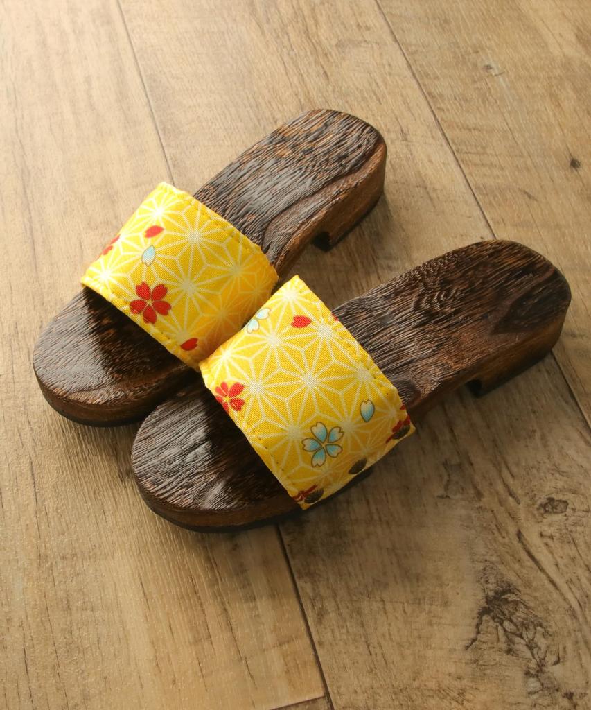 Japanese Burnt Paulownia [KYOETSU] [Kyoetsu] Sandals, Geta, Pattern, Wood, Women's (13, measurement_24_point_5_centimeters)
